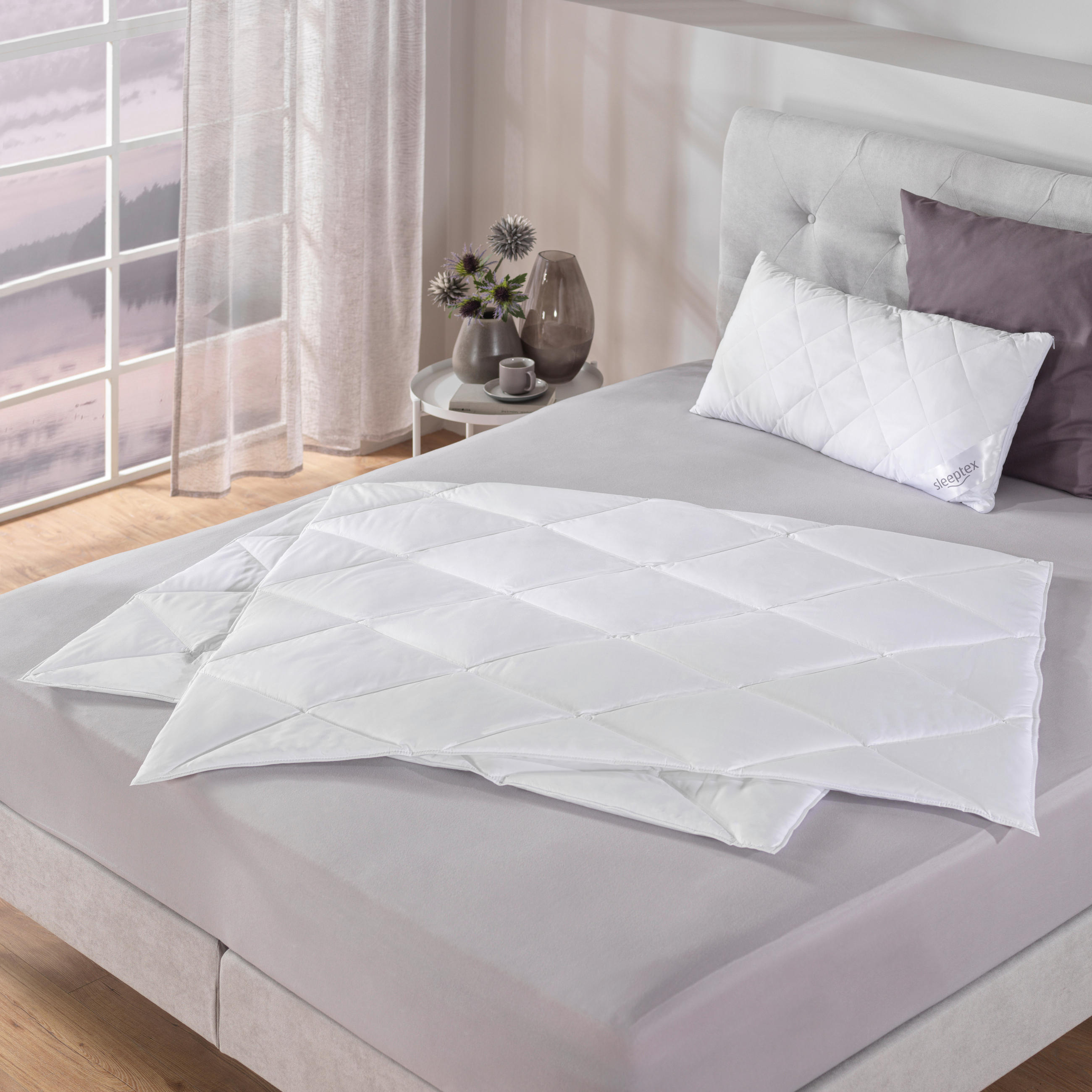 SOMMERDECKE  Oviedo  135/200 cm   - Weiß, Basics, Textil (135/200cm) - Sleeptex