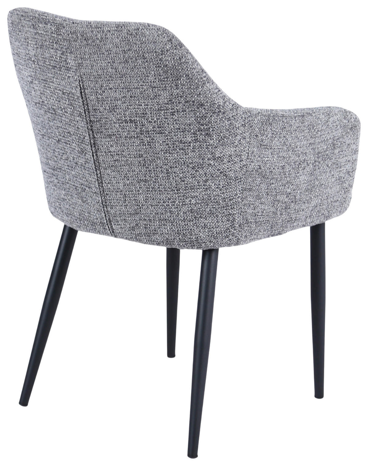 ARMLEHNSTUHL   Chenille  Grau, Schwarz  - Schwarz/Grau, MODERN, Holz/Textil (58/85/60cm) - MID.YOU