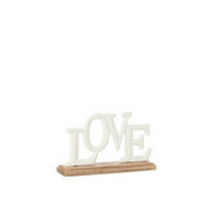 DEKOSCHRIFTZUG - Weiss, Basics, Holz/Metall (20/12/5cm)