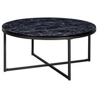 COUCHTISCH rund Schwarz  - Schwarz, KONVENTIONELL, Metall (80/36cm) - MID.YOU