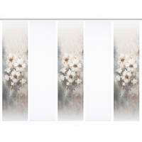 FLÄCHENVORHANG  5 Stück  blickdicht  60/245 cm   - Hellgrau/Naturfarben, Natur, Textil (60/245cm)