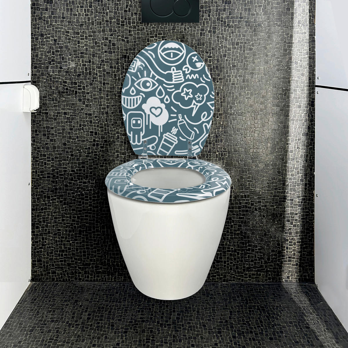 WC-SITZ - Weißblau, Basics, Holzwerkstoff (45/5.6/36cm) - MSV