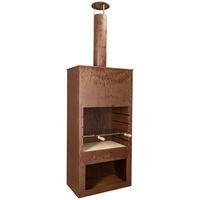 HOLZKOHLEGRILL - Rostfarben, Design, Metall (41/223/70cm) - Nouvel