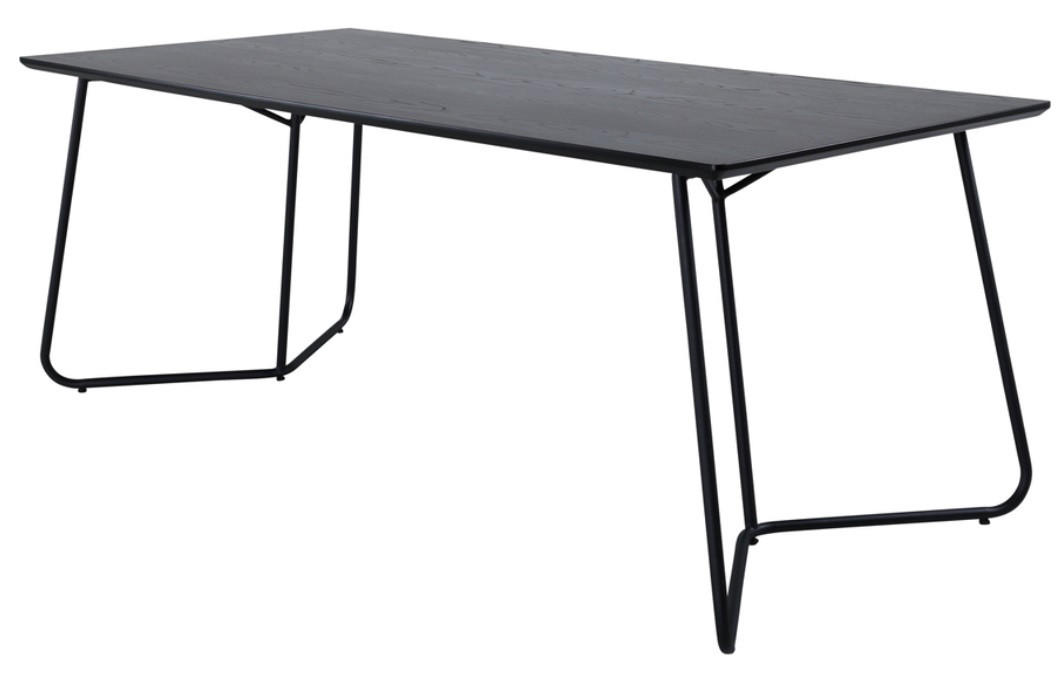 MATBORD i trä, trämaterial 190/90/75 cm   - svart, Design, metall/trämaterial (190/90/75cm) - Johann Jakob