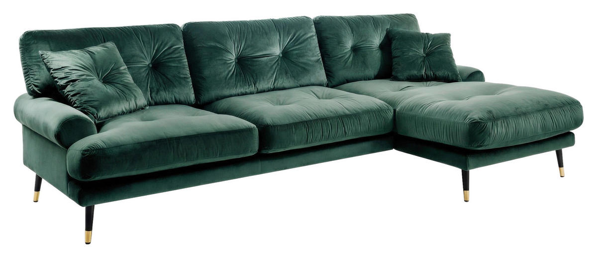 ECKSOFA Eckteil  TOKIO-2S.REC Grün  - Grün, MODERN, Holz/Textil (275/157cm) - MID.YOU
