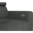 ECKSOFA Waldgrün Chenille  - Waldgrün/Schwarz, KONVENTIONELL, Textil/Metall (178/264cm) - Hom`in