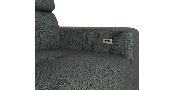 ECKSOFA Waldgrün Chenille - Waldgrün/Schwarz, KONVENTIONELL, Textil/Metall (178/264cm) - Hom`in