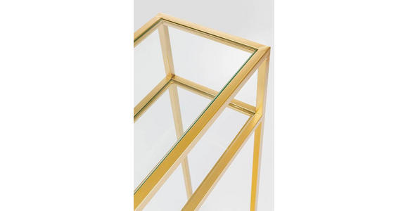 KONSOLENTISCH in Metall, Glas 100/25/85 cm    - Goldfarben, Design, Glas/Metall (100/25/85cm) - Ambia Home