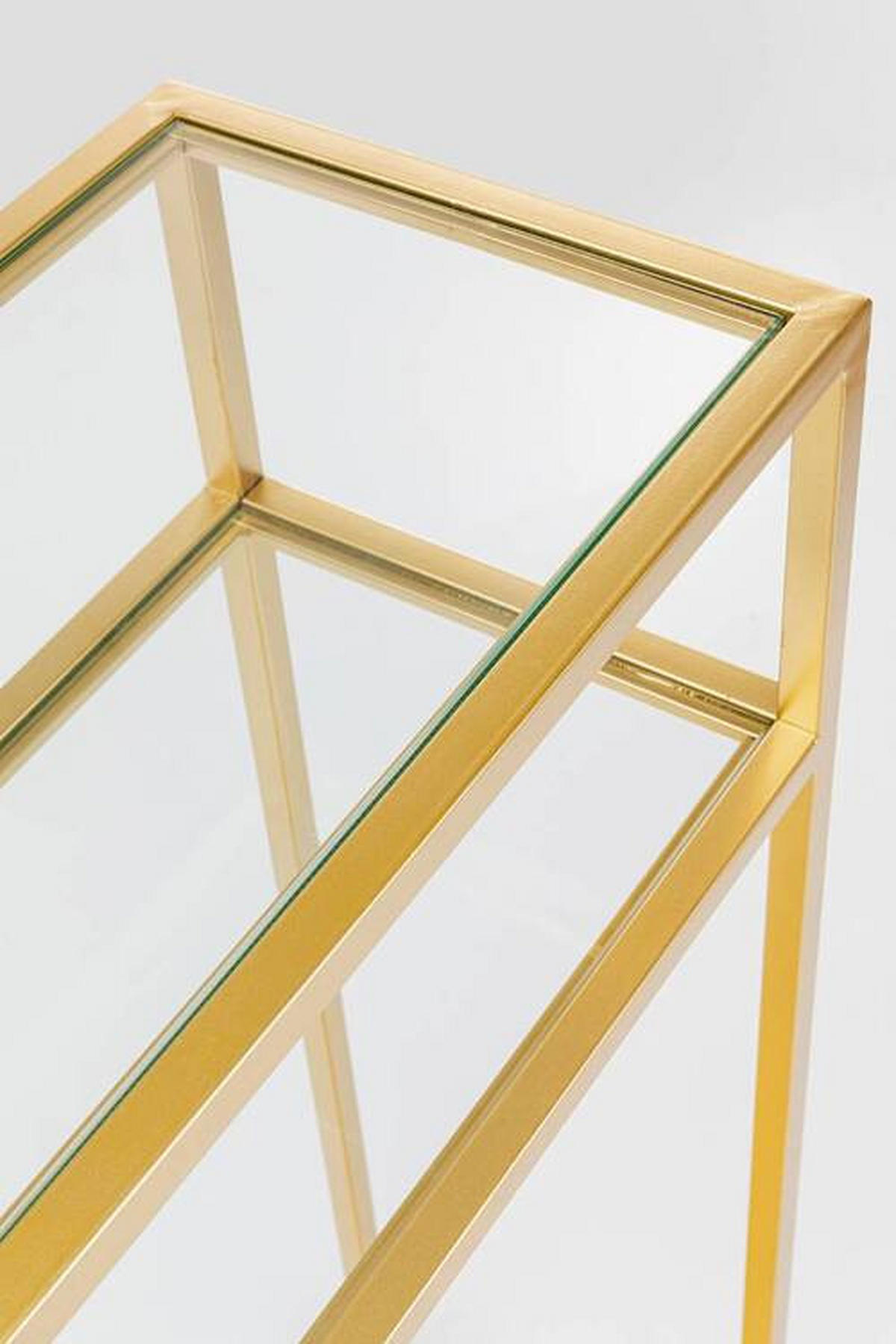 KONSOLENTISCH Goldfarben  - Goldfarben, Design, Glas/Metall (100/25/85cm) - Kare-Design