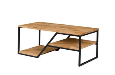 SOFFBORD i metall, trä 100/50/45 cm  - svart/ekfärgad, Trend, metall/trä (100/50/45cm) - Stylife
