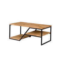 SOFFBORD i trä, metall 100/50/45 cm  - svart/ekfärgad, Trend, metall/trä (100/50/45cm) - Stylife