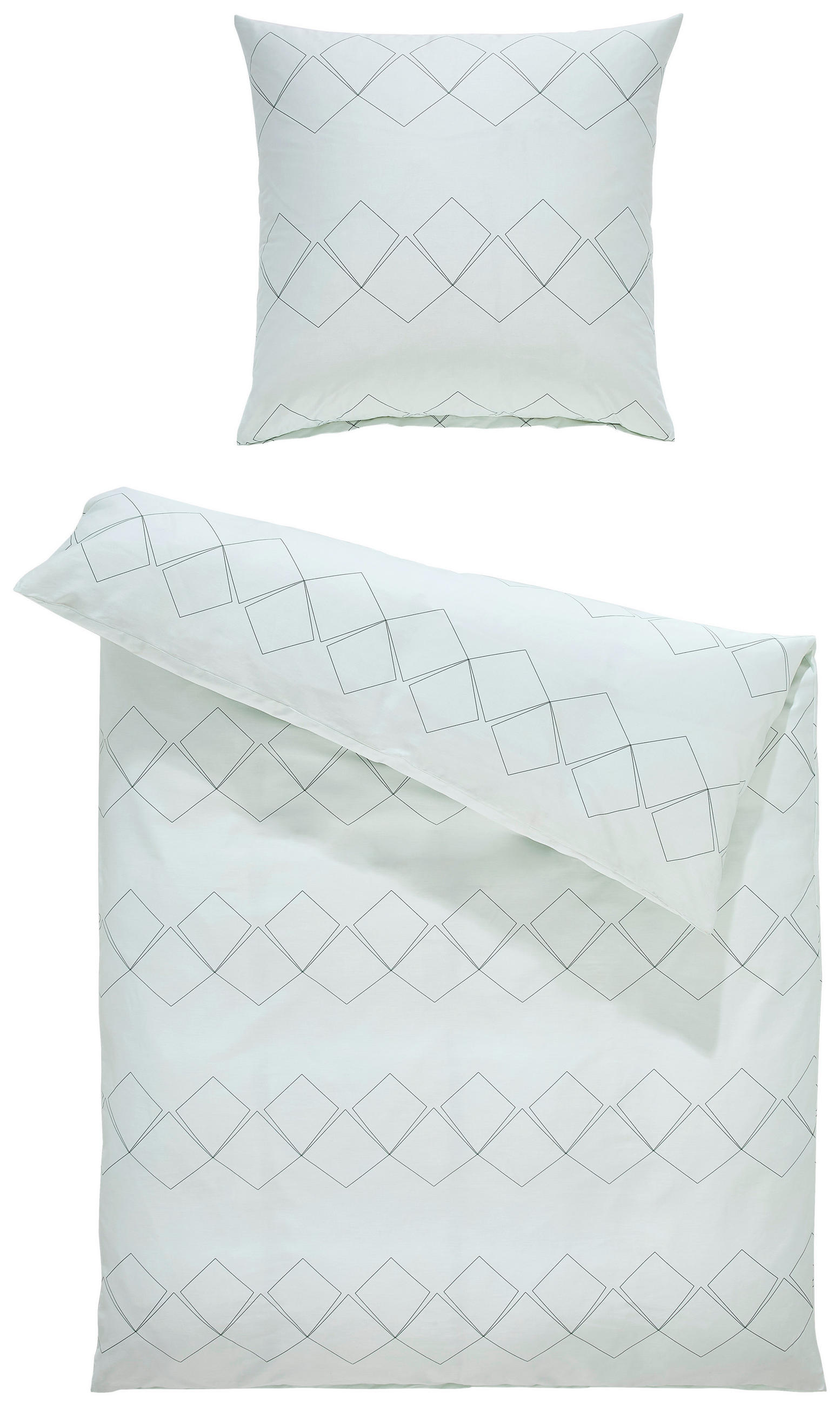 BETTWÄSCHE Makosatin 135/200 cm  - Jadegrün/Grün, Design, Textil (135/200cm) - Janine