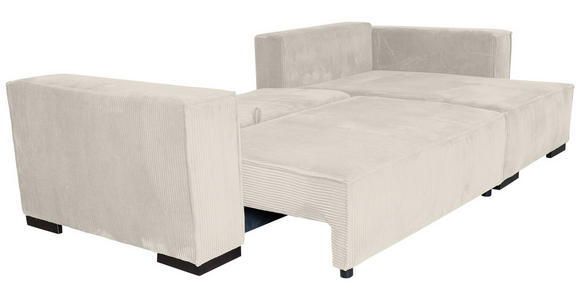 ECKSOFA Creme Cord  - Creme/Braun, KONVENTIONELL, Holz/Textil (230/190cm) - Carryhome