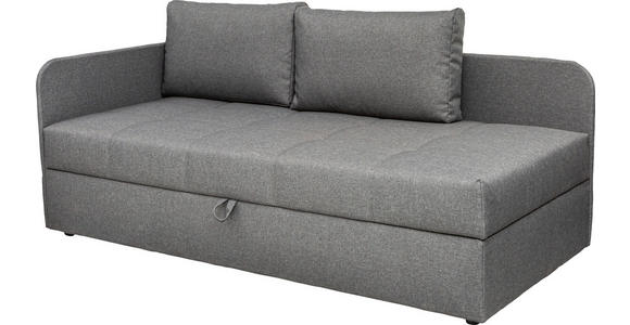 LIEGE in Flachgewebe Grau - Schwarz/Grau, Basics, Kunststoff/Textil (205/90/95cm) - Xora
