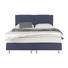 BOXSPRINGBETT Jersey 160/200 cm INKL. Matratze, Topper - Blau/Alufarben, Design, Textil (160/200cm) - Carryhome