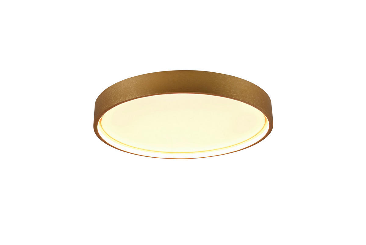 LED-DECKENLEUCHTE DOHA 45/5,5 cm   - Messingfarben, KONVENTIONELL, Metall (45/5,5cm) - Trio Leuchten