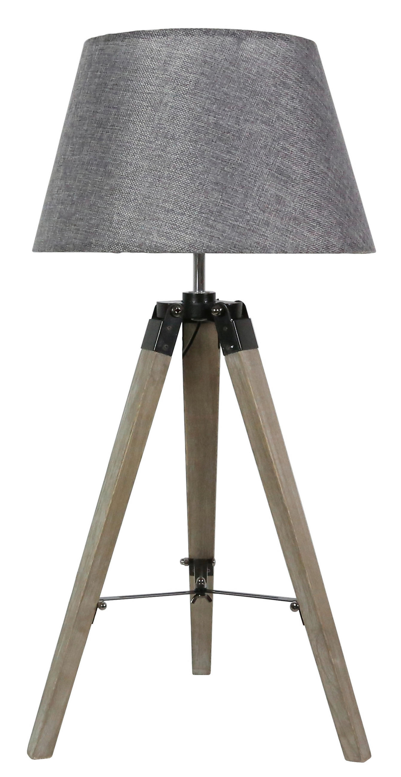 BORDSLAMPA 35/35/68 cm   - grå, Natur, trä/textil (35/35/68cm)