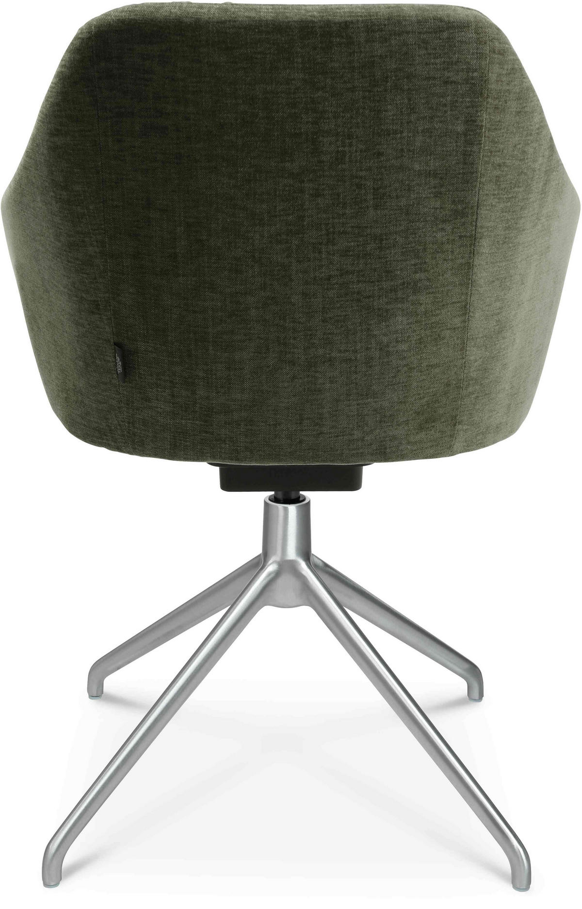 ARMLEHNSTUHL  in Aluminium Velours  - Alufarben/Grün, Design, Textil/Metall (58/81,5-84,5/60cm) - Johann Jakob
