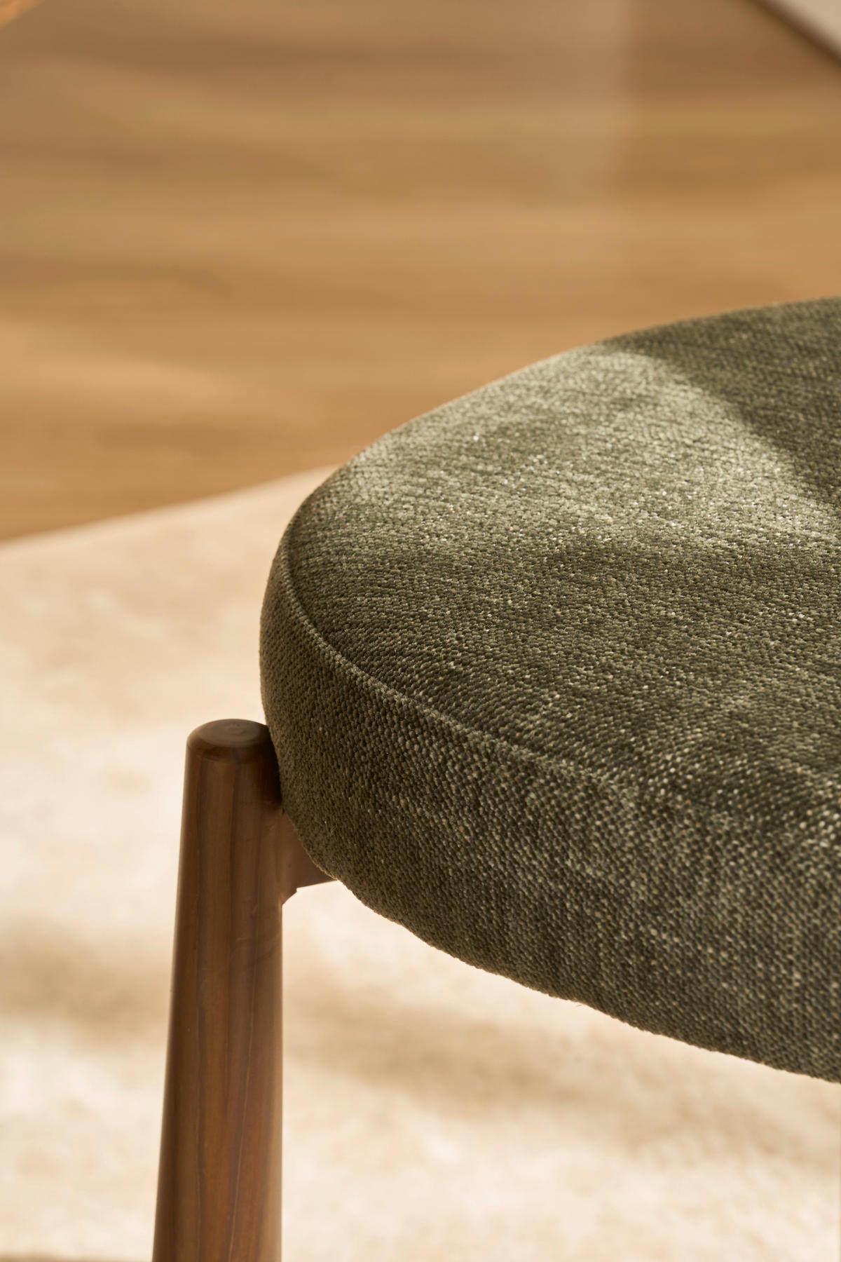 STUHL   Leinenoptik  Grau  - Walnussfarben/Grau, MODERN, Holz/Textil (47/81/50cm) - Livetastic