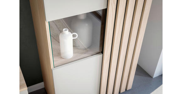 WOHNWAND  in Eichefarben, Kaschmir  290/190/40 cm  - Kaschmir/Eichefarben, MODERN, Glas/Holzwerkstoff (290/190/40cm) - Hom`in
