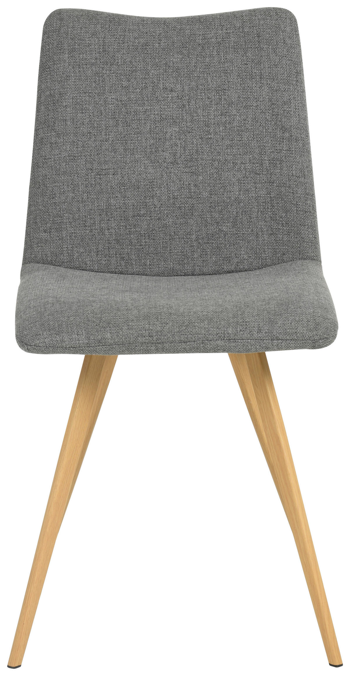 SCAUN in metal, textil, lemn gri  - culoare lemn stejar/gri, Modern, metal/lemn (45/89/56cm) - Carryhome