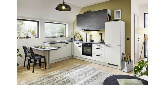 ECKKÜCHE XO 21 245/305 cm  in Hellgrau, Dunkelgrau  - Dunkelgrau/Hellgrau, Design, Holzwerkstoff/Metall (245/305cm) - Xora