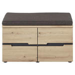 GARDEROBENBANK 80/48/38 cm  - Eichefarben/Graphitfarben, Design, Holzwerkstoff/Textil (80/48/38cm) - Voleo