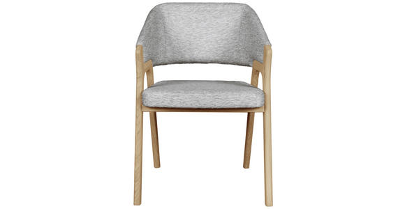 ARMLEHNSTUHL  Typenauswahl Jacquard  - Eichefarben/Grau, KONVENTIONELL, Holz/Textil (57/87/60cm) - Linea Natura