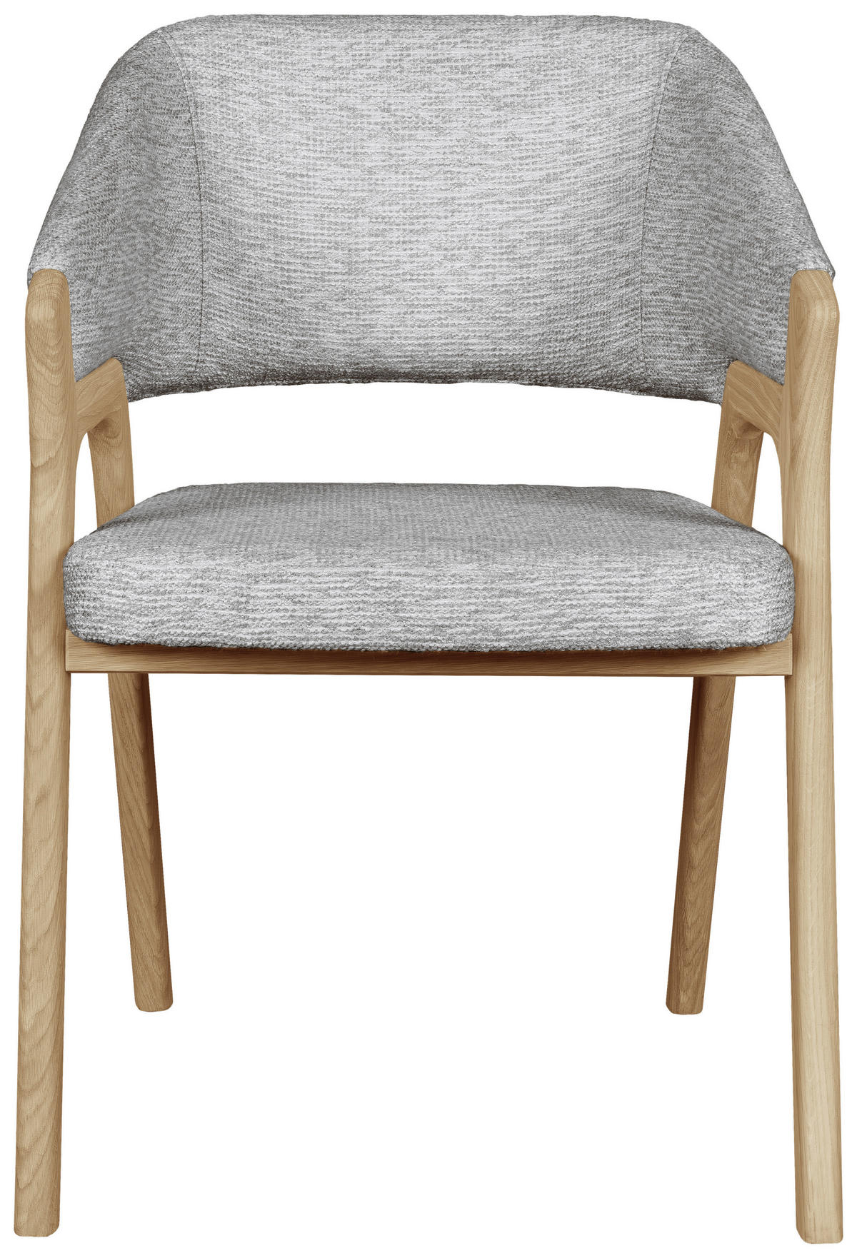 ARMLEHNSTUHL  Typenauswahl Jacquard  - Eichefarben/Grau, KONVENTIONELL, Holz/Textil (57/87/60cm) - Linea Natura