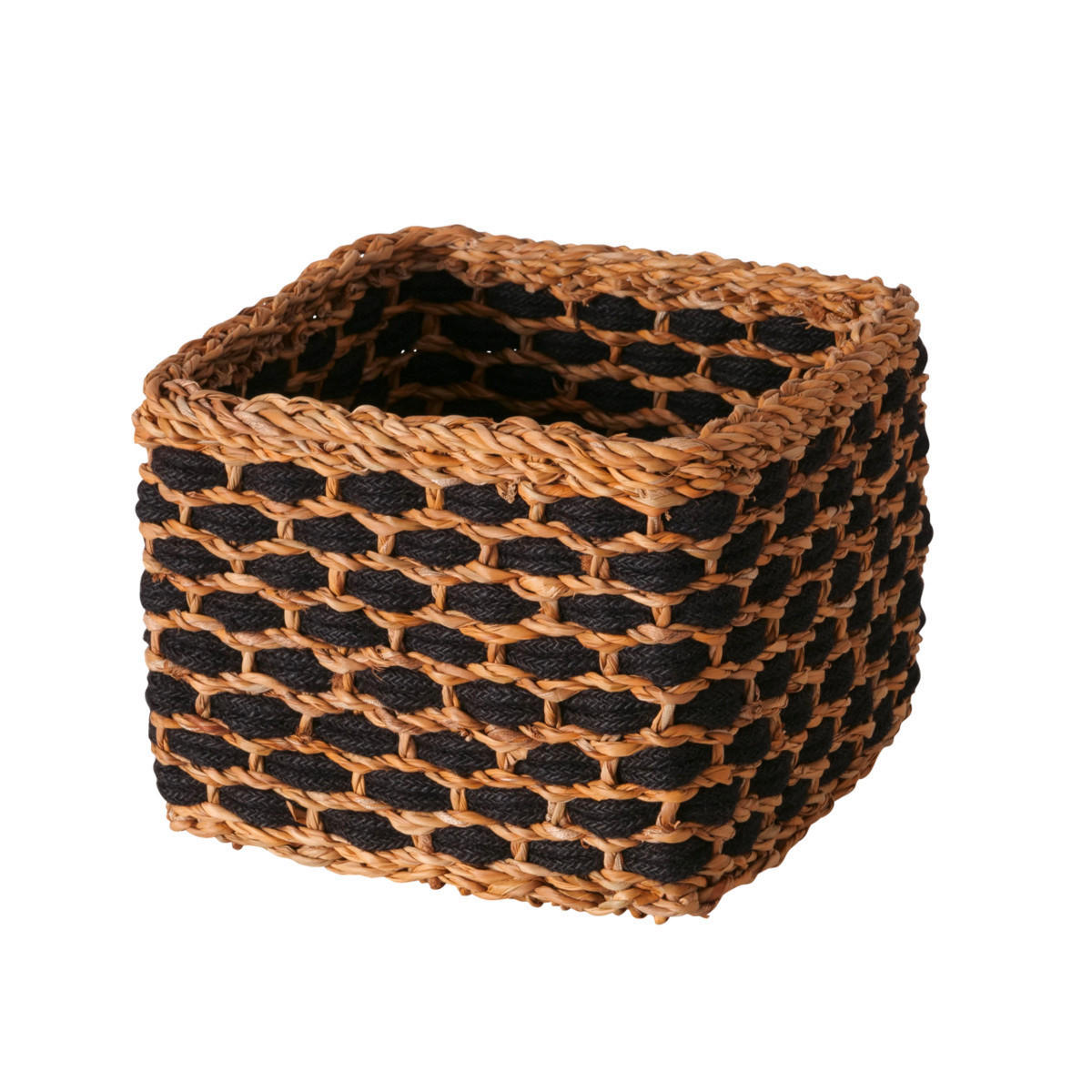 ÚLOŽNÝ KOŠÍK, textil, prírodné materiály - biela/prírodná farba, Basics, textil/prírodné materiály (18/18/14,9cm)