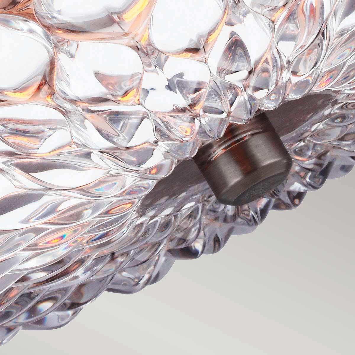 DECKENLEUCHTE  40.6/15.2 cm    - Messingfarben/Braun, Konventionell, Glas/Metall (40.6/15.2cm) - Elstead Lighting