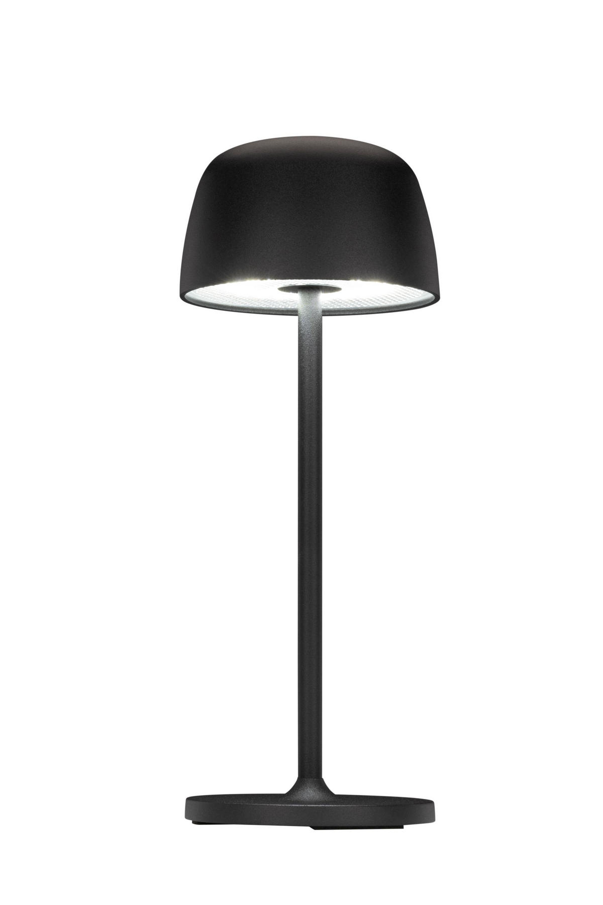 STOLNÍ LAMPA NA BATERIE 10,5/27 cm - černá/průhledné, Design, kov/plast (10,5/27cm) - Novel