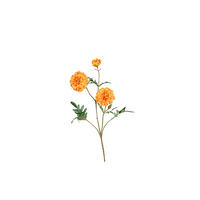 KUNSTBLUME - Orange/Grün, Basics, Kunststoff/Textil (71cm)