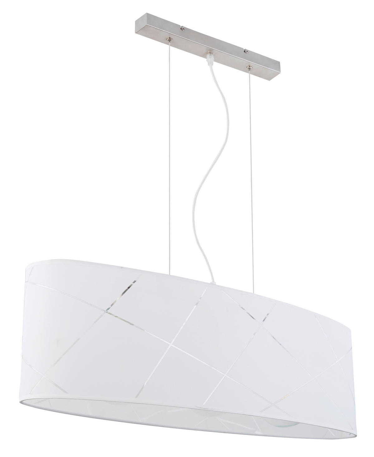 HÄNGELEUCHTE 77/23/140 cm  - Klar/Weiß, Design, Kunststoff/Textil (77/23/140cm) - Globo