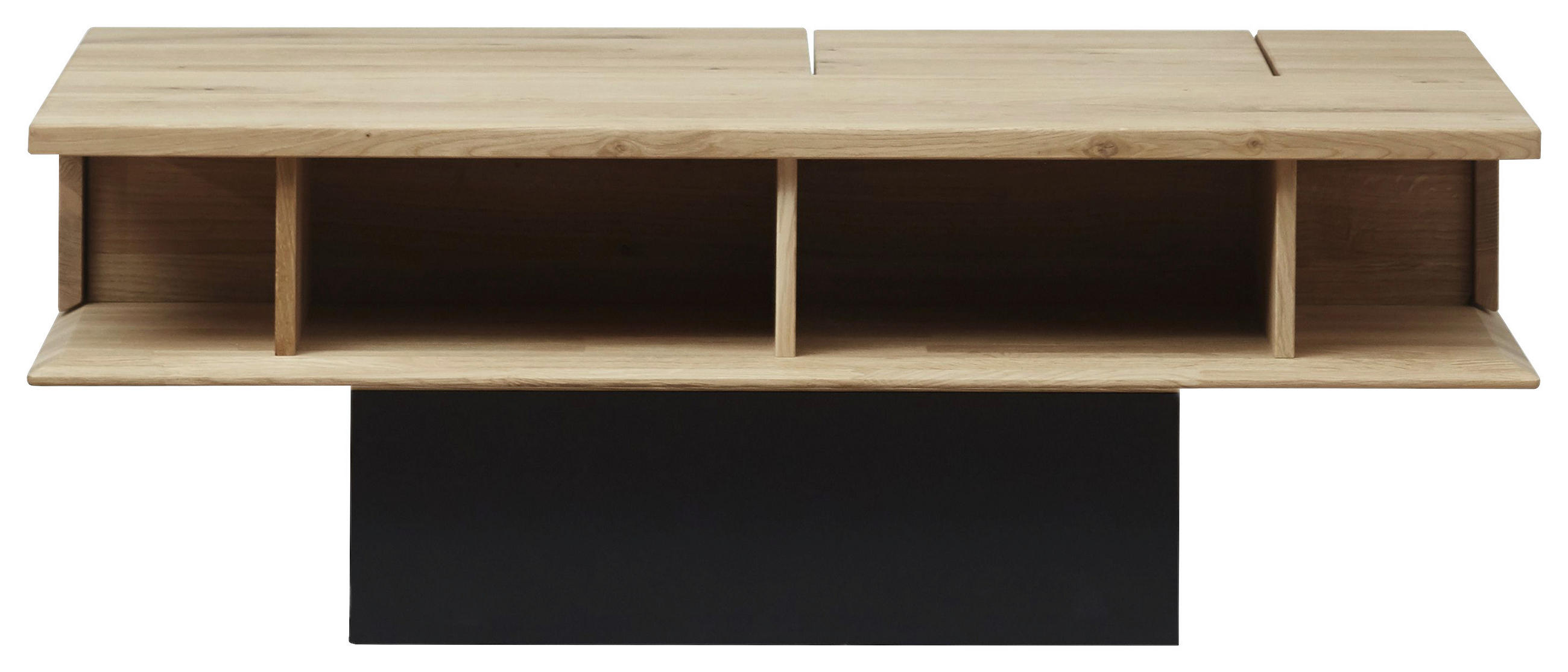 Thumbnail - Valdera Couchtisch, Eiche, Holz, Metall, Wildeiche, massiv, Sockel, 70x39x110.0 cm, Goldenes M, Made in Germany, EN 71, ...