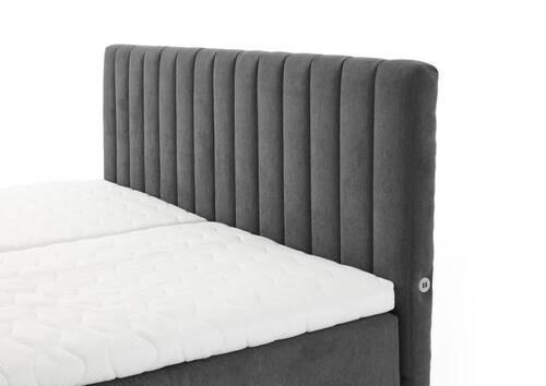 BOX KREVET 180/200 cm     siva  - siva/crna, Moderno, drvni materijal/tekstil (180/200cm)
