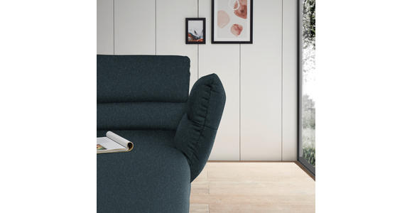 ECKSOFA  in Flachgewebe Petrol  279-327/176-217 cm  - Petrol/Schwarz, Design, Textil/Metall (279-327/176-217cm) - Dieter Knoll