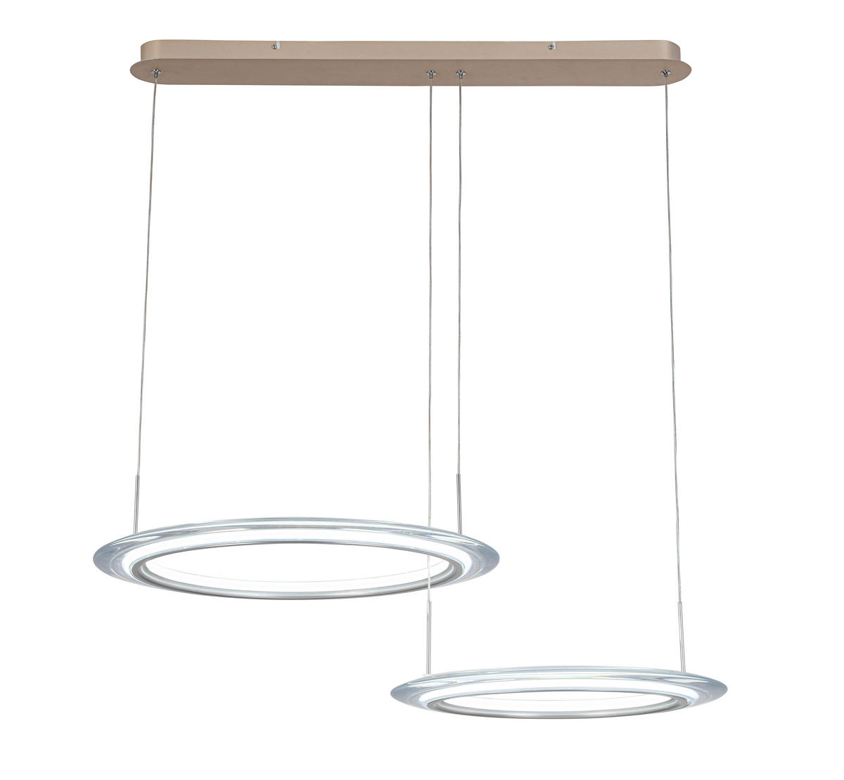 LED-HÄNGELEUCHTE Lakewood   - Chromfarben/Champagner, Design, Kunststoff/Metall (82cm) - Dieter Knoll
