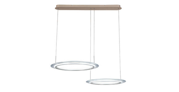LED-HÄNGELEUCHTE 82/55/150 cm - Chromfarben/Champagner, Design, Kunststoff/Metall (82/55/150cm) - Dieter Knoll