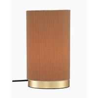 TISCHLEUCHTE Dora 25/25 cm  - Goldfarben/Braun, MODERN, Textil/Metall (25/25cm) - PR Home