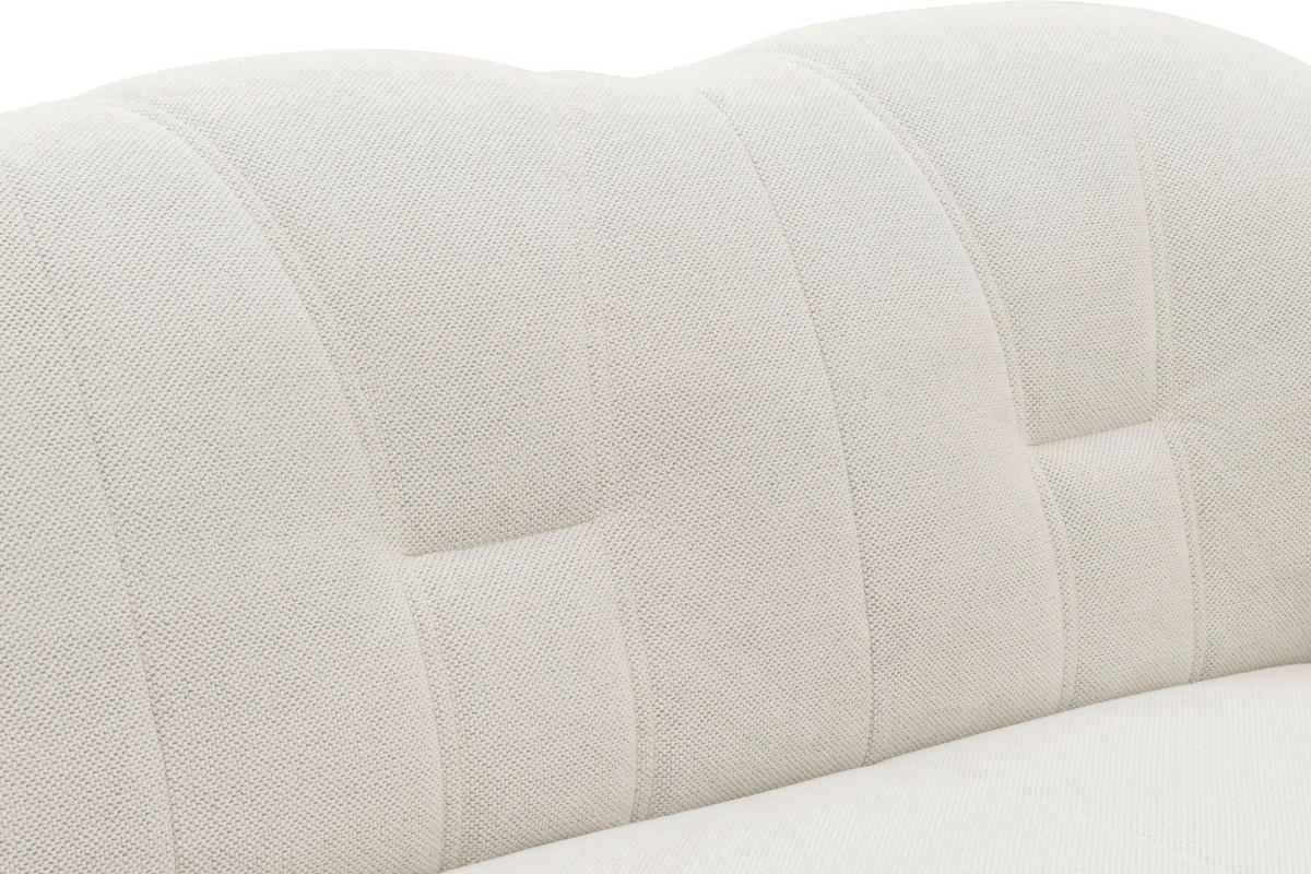 WOHNLANDSCHAFT FLORES FK Creme Mikrofaser  - Creme/Schwarz, KONVENTIONELL, Kunststoff/Textil (293/84/182cm) - MID.YOU