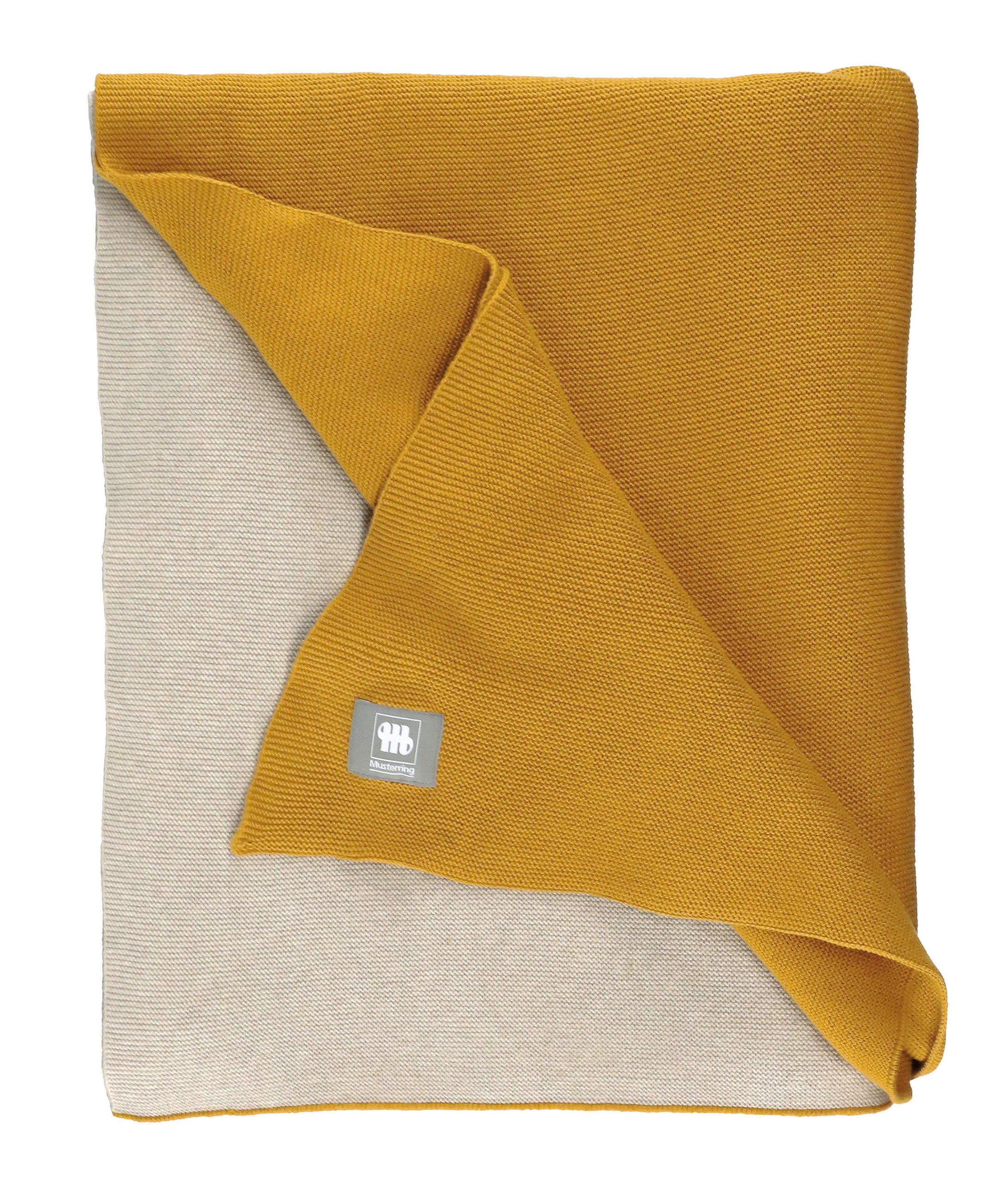 WOHNDECKE JustB! Duo 130/170 cm  - Currygelb/Greige, Design, Textil (130/170cm) - Musterring