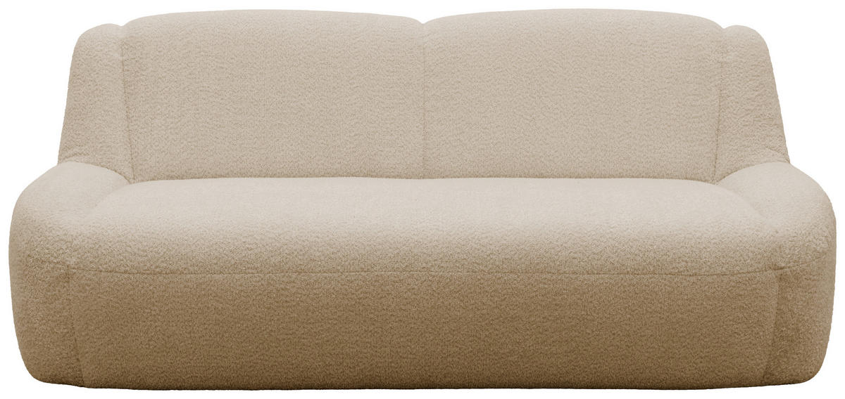 3-SITZER-SOFA 100 034 Chenille Taupe  - Taupe/Creme, MODERN, Kunststoff/Textil (197/82/93cm) - Livetastic