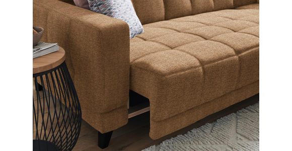 ECKSOFA in Webstoff Braun  302/216 cm  - Schwarz/Braun, Design, Holz/Textil (302/216cm) - Xora