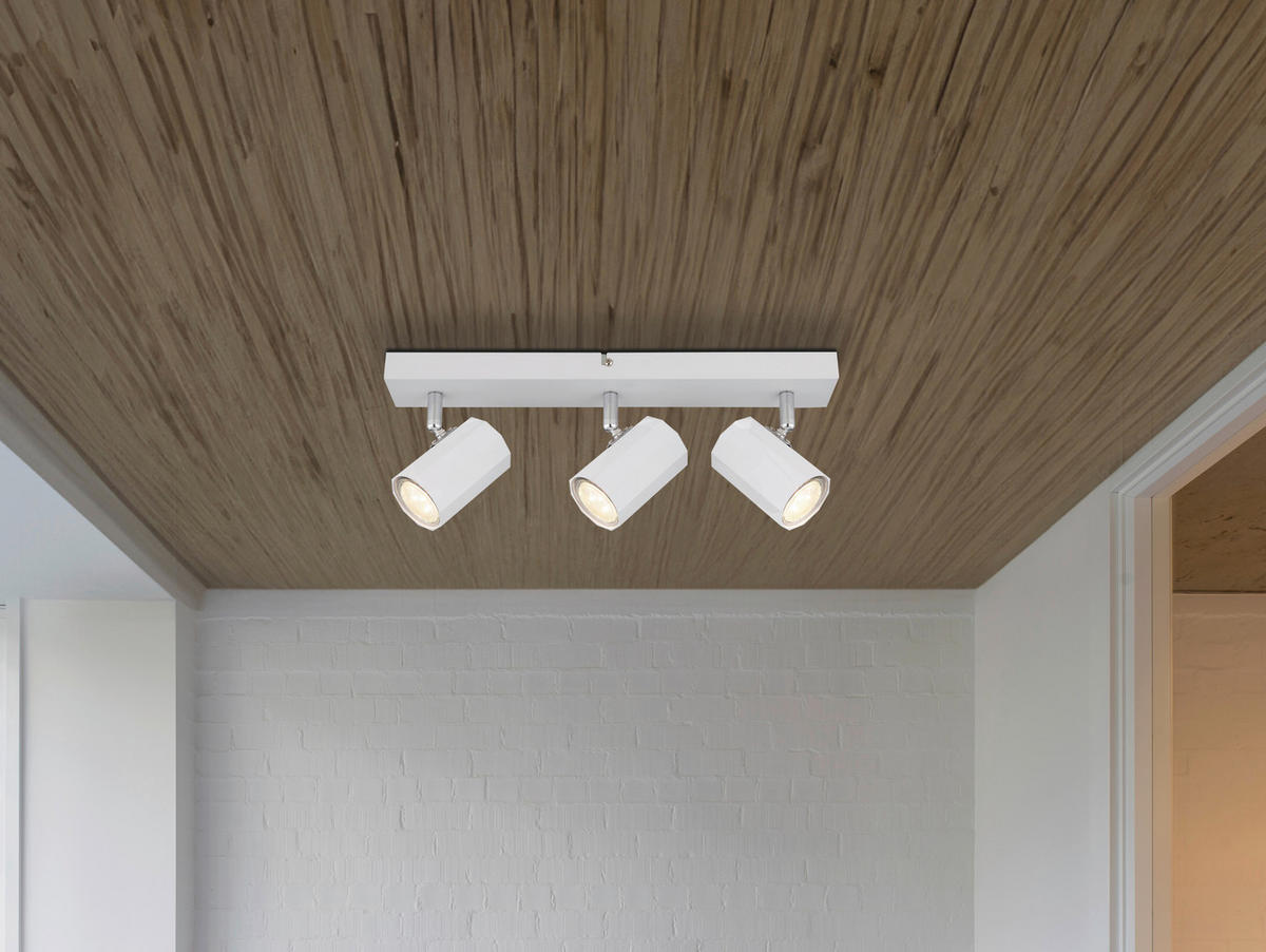 DECKENLEUCHTE    39/6/14,5 cm  - Weiß, Design, Metall (39/6/14,5cm) - Novel