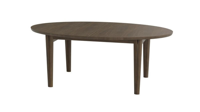 MATBORD 190-290/109/74 cm massivt trä, delar i massivt trä  trä utdragbar, finns i olika träslag oval valnötsfärgad  - valnötsfärgad, Klassisk, trä (190-290/109/74cm) - Skovby