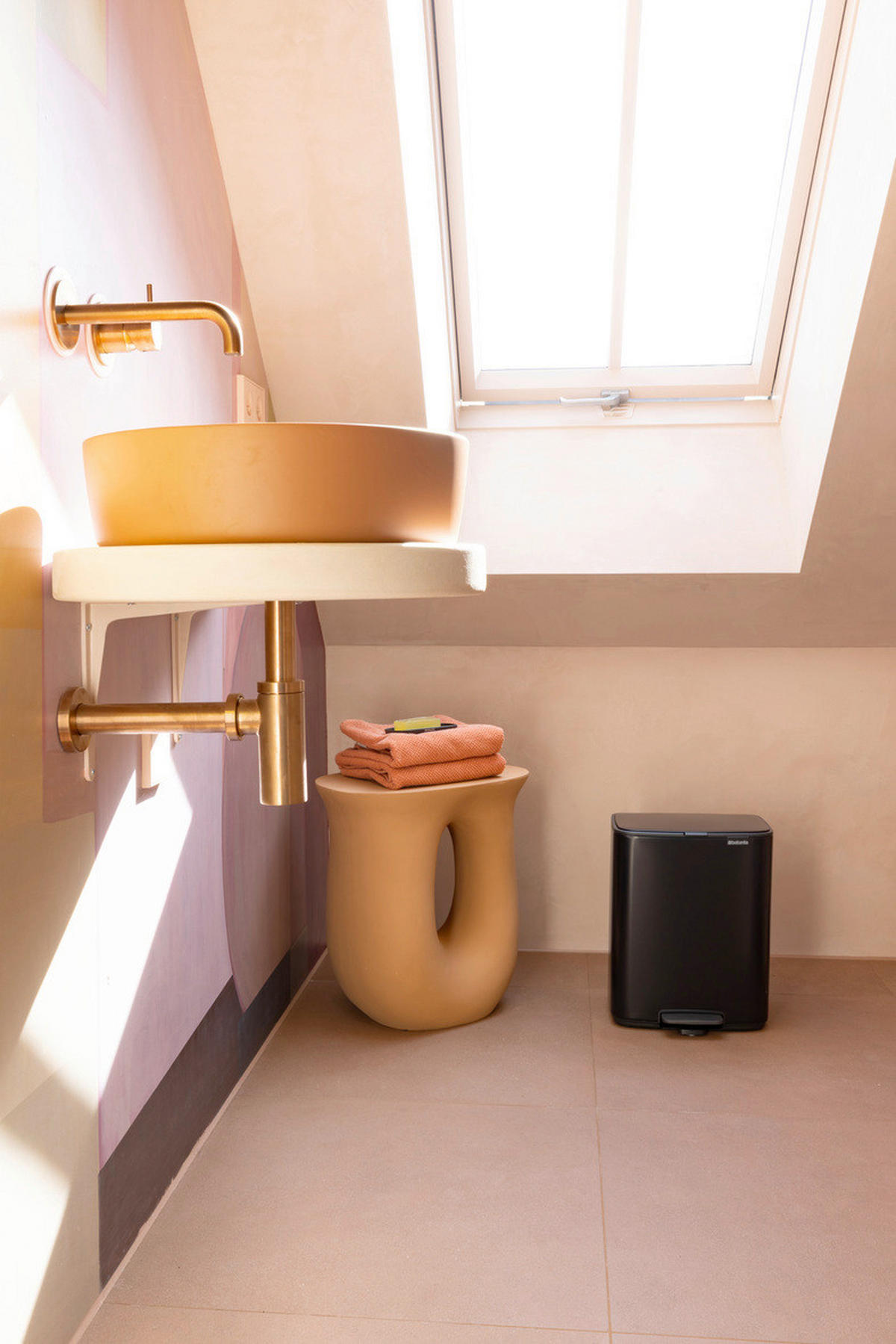 KOŠ S NOŽNOM PAPUČICOM  12 l  Bo  - crna/antracit, Design, metal/plastika (29/36,5/25,5cm) - Brabantia