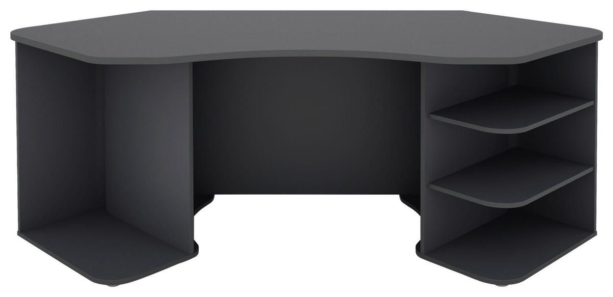 ECKSCHREIBTISCH 198,2/85/76 cm  in Anthrazit  - Anthrazit, MODERN, Holzwerkstoff (198,2/85/76cm) - MID.YOU