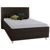 POLSTERBETT Matratze, gepolstertes Kopfteil, Lattenrost, Bettkasten 140/200 cm  in Braun  - Birkefarben/Silberfarben, KONVENTIONELL, Holz/Textil (140/200cm) - Esposa