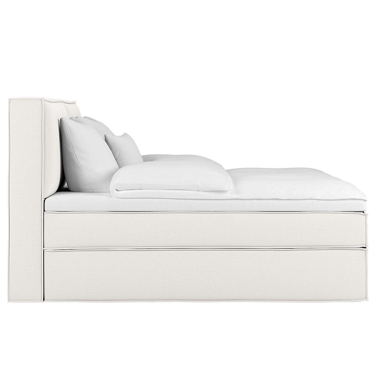 BOXSPRINGBETT 240/200 cm  in Creme  - Creme, Design, Textil (240/200cm) - home24